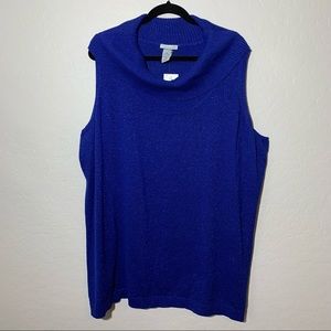 Catherines Blue Metallic Vest